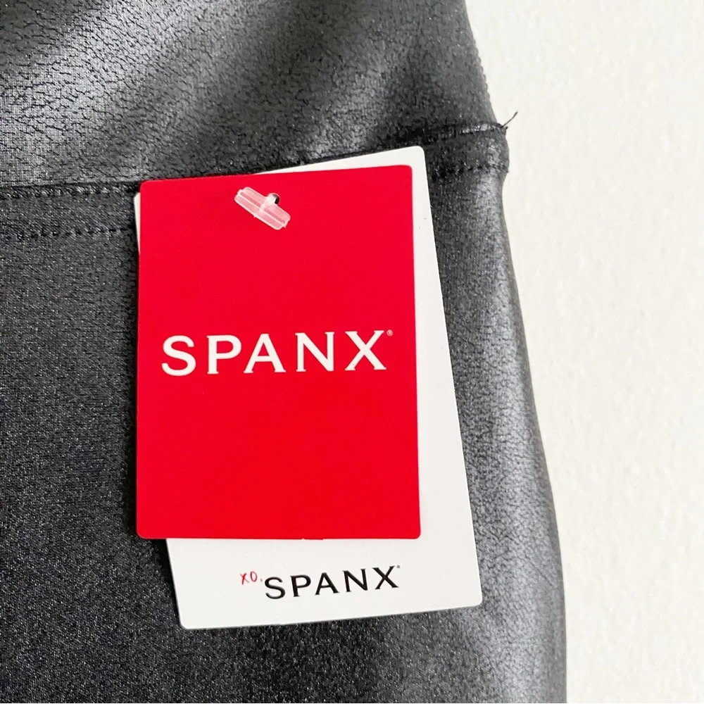 New Spanx Faux Leather Leggings Size S/P Black - Picture 2 of 10